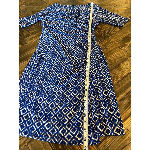 Ralph Lauren Career Dress Women 8 Blue Easter Spring Wedding Church Flattering - Picture 5 of 8